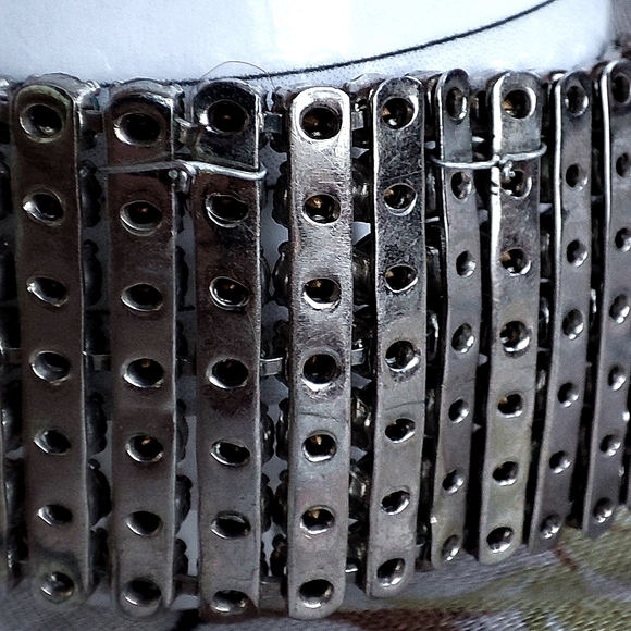 Vintage Signed Kramer of New York Seven Row Prong Set Clear Rhinestone Bracelet - Picture 14 of 16